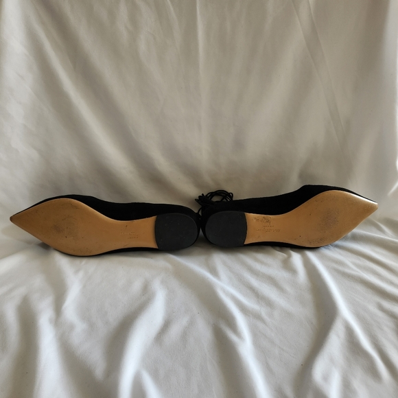 Black Suede Salvatore Ferragamo Ballet Flats - Sz 9 - Picture 6 of 9